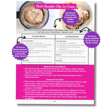 57 Low Calorie Ninja Creami Recipes-Physical Copy
